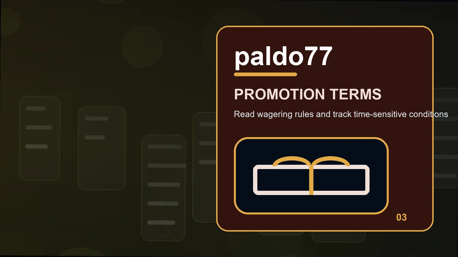 paldo77 promotions illustration for eligibility in the recovery and continuity guide