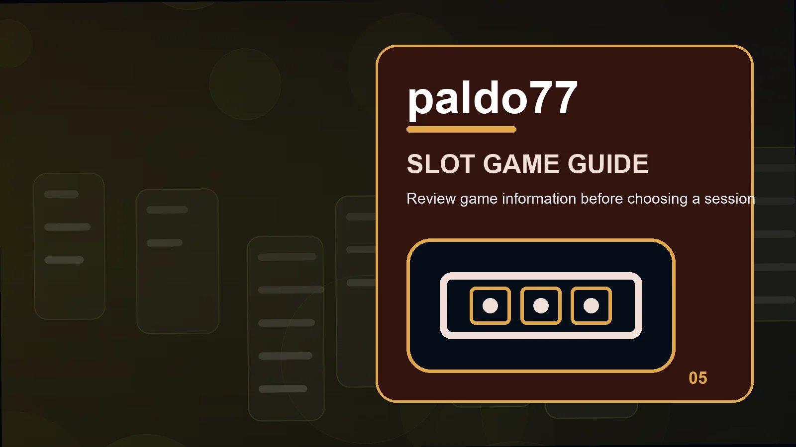 paldo77 slots illustration for how to review session timer before the next step